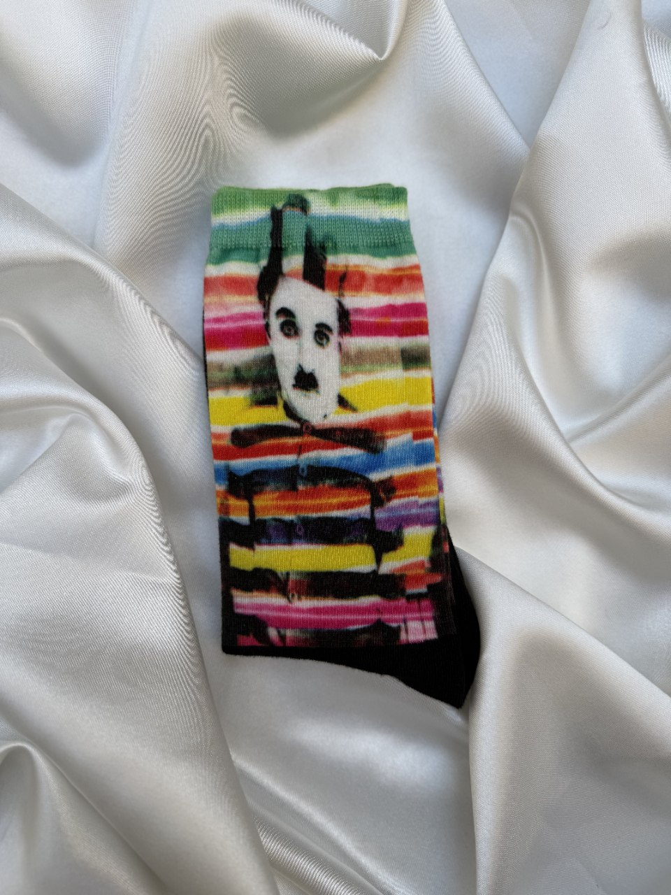 جوراب طرح دار ساق بلند چارلی چاپلین