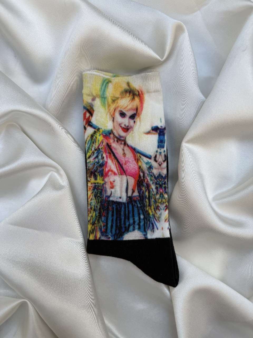 جوراب طرح دار ساق بلند هارلی کویین