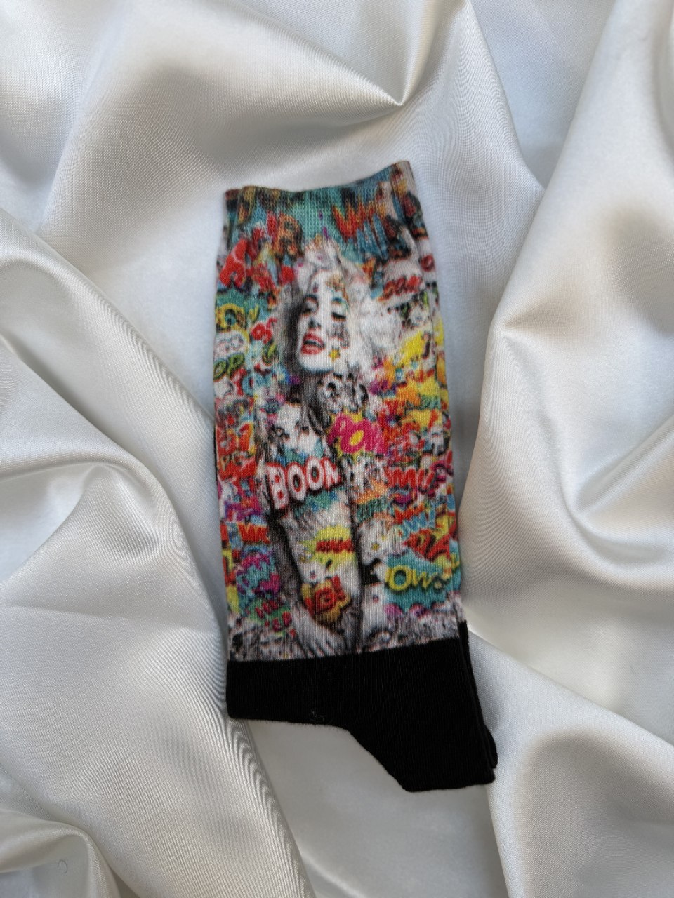 جوراب طرح دار ساق بلند بلوندی