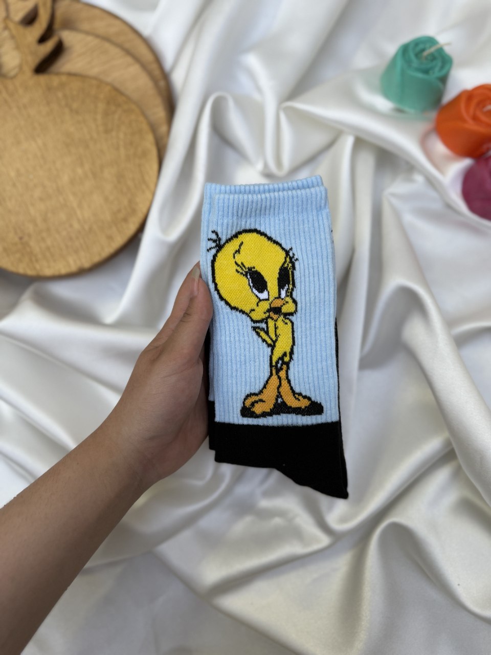 جوراب طرح دار ساق بلند توییتی