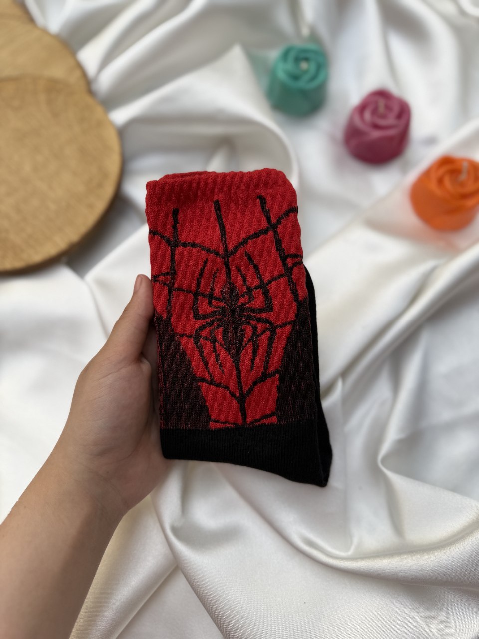 جوراب طرح دار ساق بلند مردعنکبوتی