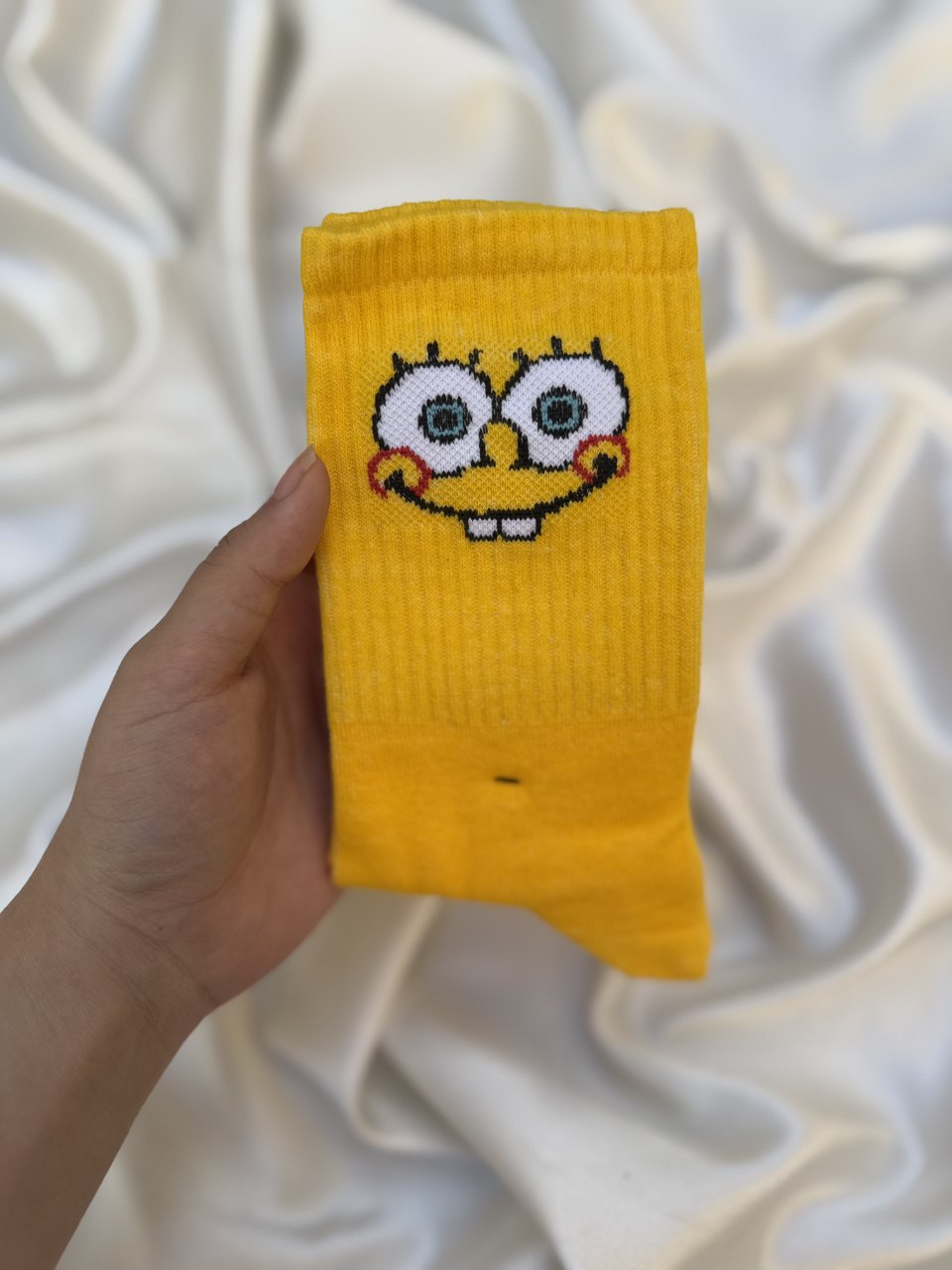 جوراب طرح دار ساق بلند باب اسفنجی خندان