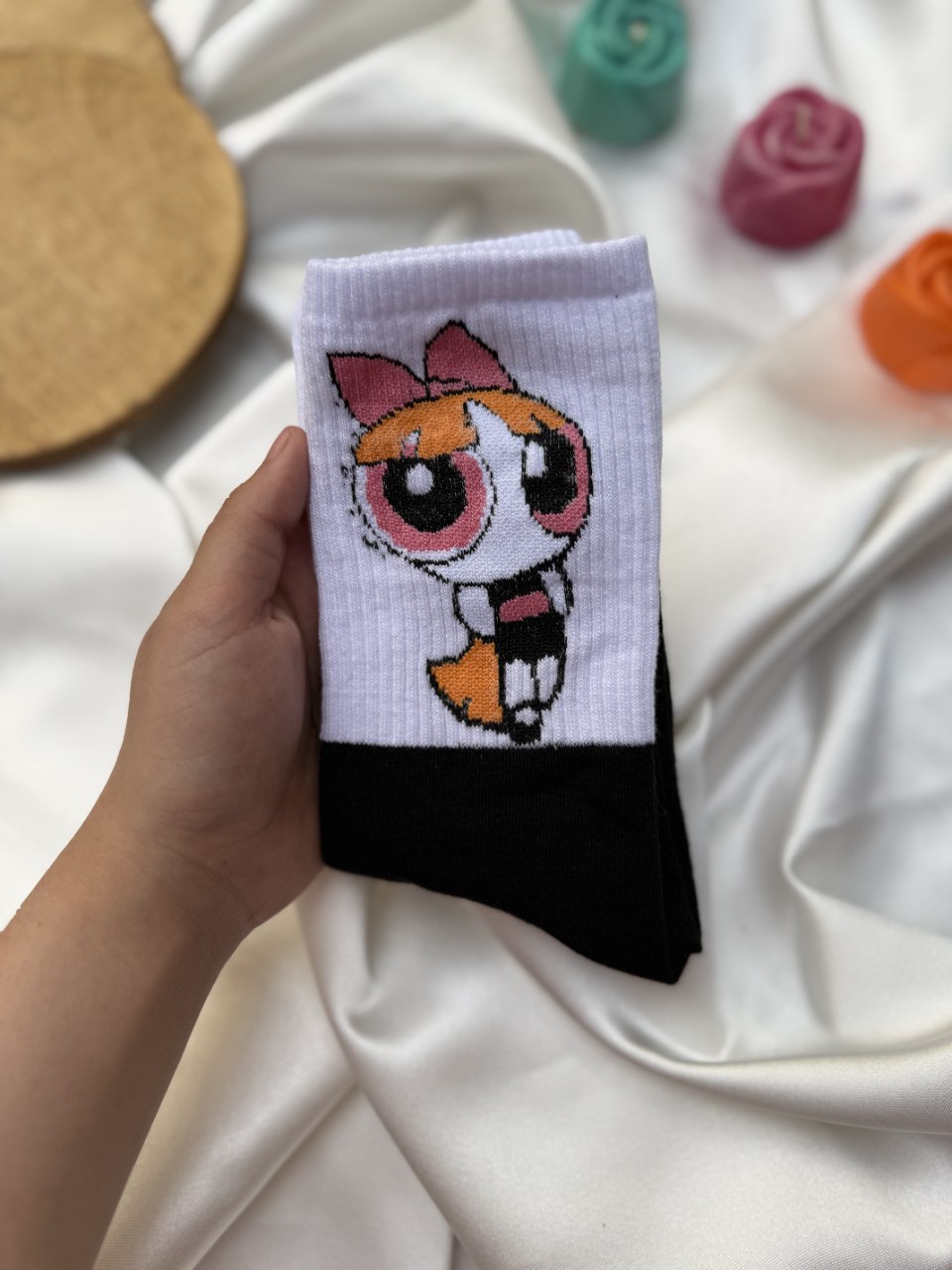 جوراب طرح دار ساق بلند بلاس در پف پفی ها