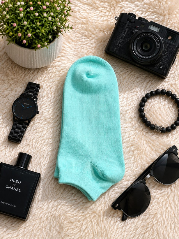 جوراب مچی ساده آبی پاستیلی فری سایز 36 تا 41
