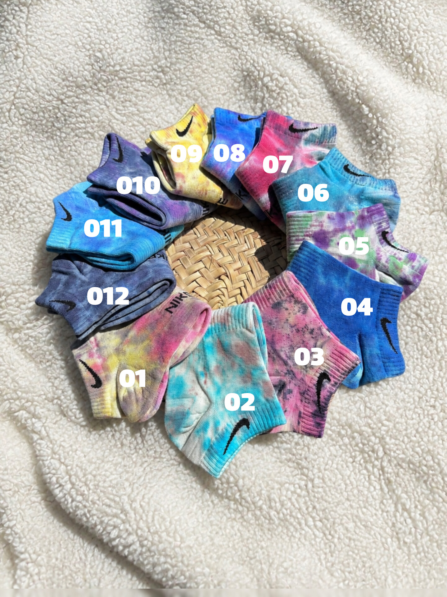 Nike watercolor ankle socks cotton free size 36 43
